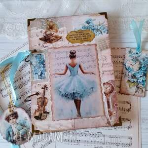 🎻 balerina/ romantyczny notes/ pamiętnik w stylu vintage, taniec pasja muzyka