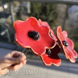 Prezent kwiaty ceramiczne 4 szt, dom, ozdoba