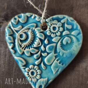 serce ceramiczne, prezent, zawieszka