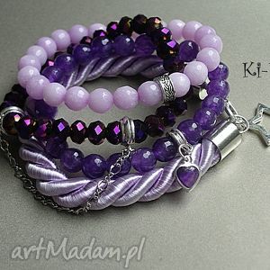 handmade violet 3 /lina/ - bransoletka