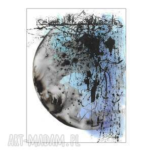 grafika z cyklu lazurowe drżenia 30cm x 40cm, A3, intrygujące