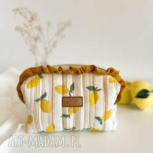 kosmetyczka z falbanką lemon torebki, cytrynki dla niej