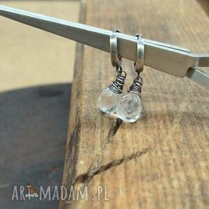 wyjątkowy prezent, topaz - kolczyki, biżuteria autorska kolczyki z topazem