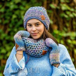 czapka merino 100 neverland pastele podszewka bawełna