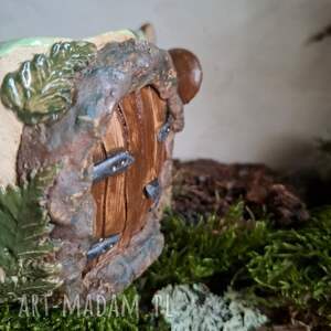 Prezent Duży kubek ceramiczny z motywem lasu i drzwi - Leśny