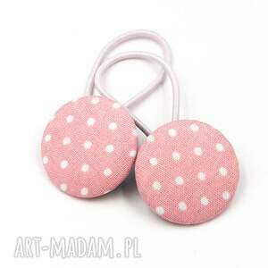 Gumki do włosów różowe w kropki Elena