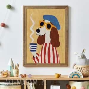 plakat francuski piesek - format 40x50 cm z psem