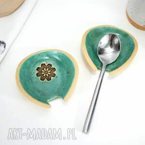 ceramiczna podstawka pod łyżeczkę - mandala, ceramika do kuchni