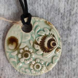 wisior ceramiczny biżuteria ona, prezent, naszyjnik