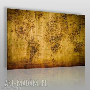 obraz na płótnie - mapa stara - 120x80 cm - VAKU DSGN obrazy