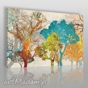 obraz na płótnie - drzewa kolory - 120x80 cm - VAKU DSGN obrazy