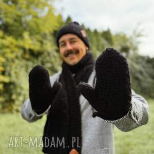 Męskie rękawiczki MERINO “Czarne”