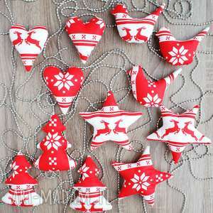 handmade upominki świąteczne ozdoby dekoracje bombki zawieszki świąteczne zestaw 12