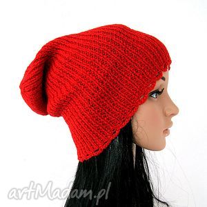 handmade czapki czapka czerwona