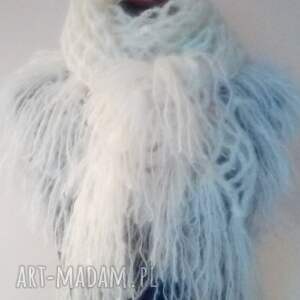 handmade chustki i apaszki chusta śnieżny puszek