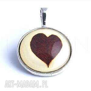 handmade wisiorki medalion serce