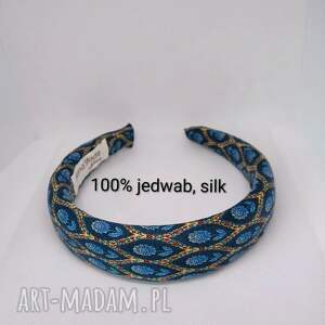 jedwabna opaska na głowę puffy prezent dla niej, dodatek