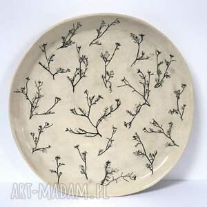 ceramika talerz z roślinkami, naturalne dodatki