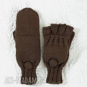 handmade rękawiczki rękawiczki flap z klapką wełniane