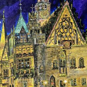 obraz akrylowy na płótnie, wrocław rynek, 30x40x1cm