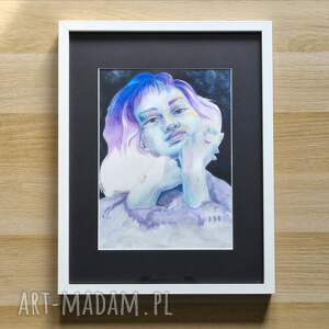 Prezent Jestem twoją bajką - oprawiona akwarela do twojego wnętrza