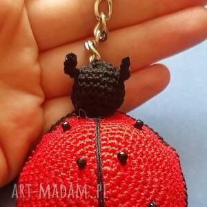 dodatki szydełkowy breloczek biedronka🐞 na szydełku ozdoba do kluczy