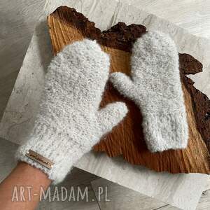 rękawiczki zimowe fluffy no 2 / handmade drutach