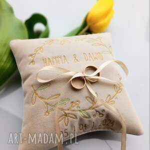 personalizowana poduszka ślubna, ślubna, prezent z ślubny, haftowana