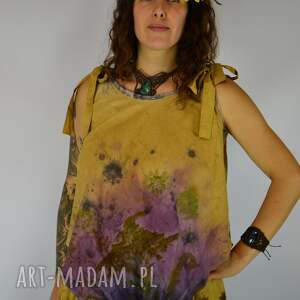 Barwiona roślinami Dzika Bluzka Kosmiczna II