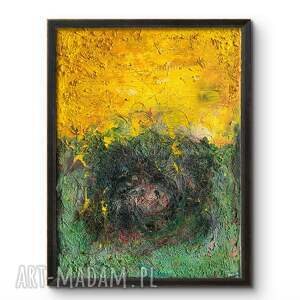 Struktury - gniazdo (structures - nest) - obraz strukturalny, abstrakcja do salonu, do sypialni, malarstwo