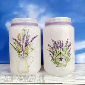 lawendowe słoiczki z kolekcji lavendel - rękodzieło, lawendowe dekoracje