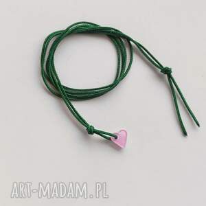 serduszko wisiorek, serce, tworzywo sztuczne sznurek