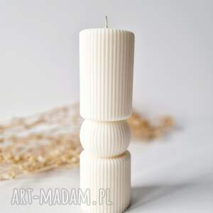 świeca sojowa pillar no 2, świeczniki rękodzieło handmade świeczka, soja