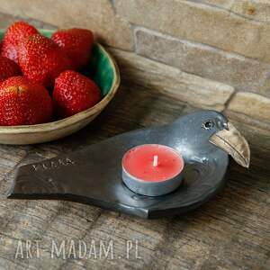 Kruk, podstawek ceramiczny, dekoracja