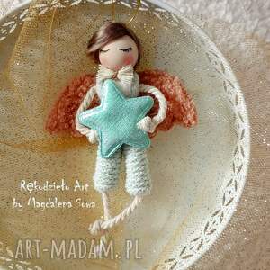 aniołek chłopczyk, anioł z gwiazdką, zawieszka święta