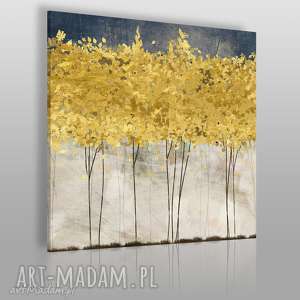obraz na płótnie - złote drzewa - VAKU DSGN dom obrazy