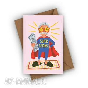 Prezent NA DZIEŃ DZIADLA - SUPER DZIADEK, kartka dla dziadka