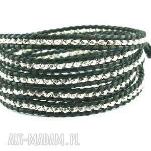 ręcznie zrobione snake wrap: metal platerowany srebrem