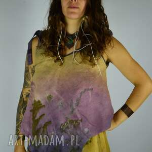 Barwiona roślinie Bluzka Lniana Tajemniczość II, len