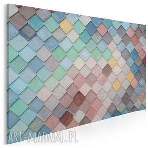 fotoobraz na płótnie - kolorowe dachówki - 120x80 cm (916601)