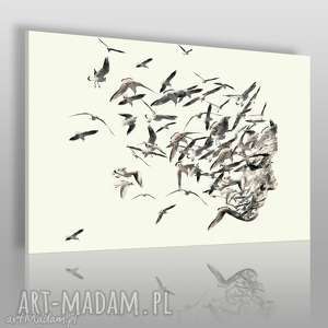obraz na płótnie - portret ptaki - 120x80 cm - VAKU DSGN obrazy