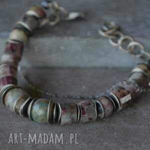 kissa anna srebrna bransoletka z turmalinem