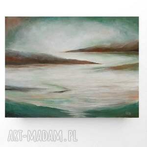 Głębia - abstrakcyjny obraz akrylowy 30 x 40 cm