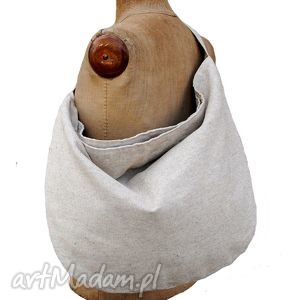 handmade torebki hobo XXL na ramię "polski len