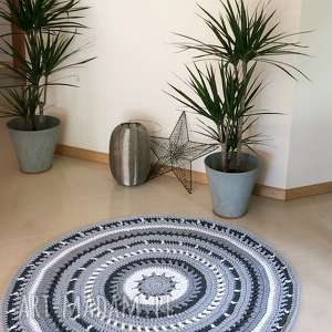 okrągły dywan azur - 120 cm sznurka, dekoracja, stylowy, koronkowy