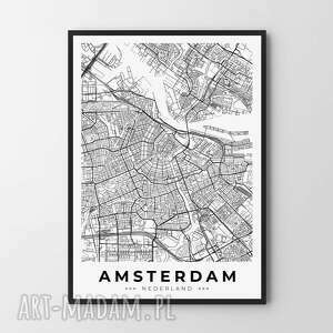 plakat obraz mapa amsterdam 50x70 cm b2