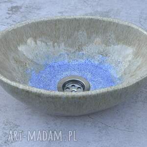 ceramika dekoracyjną owalną umywalka