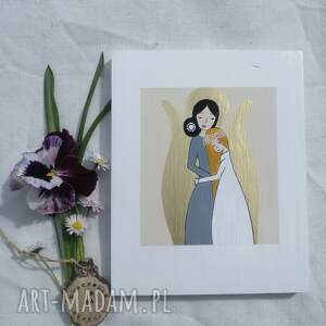 handmade święta upominek anioł stróż dla dziewczynki pamiątka komunijna