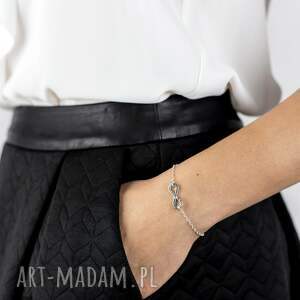 Prezent Bransoletka srebrna z nieskończonością i sercem Together