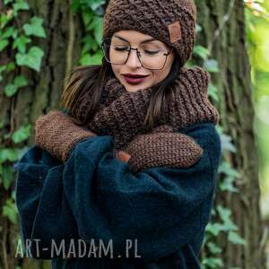 MERINO Hope “Brązowy” podszewka JEDWAB, elegancka czapka